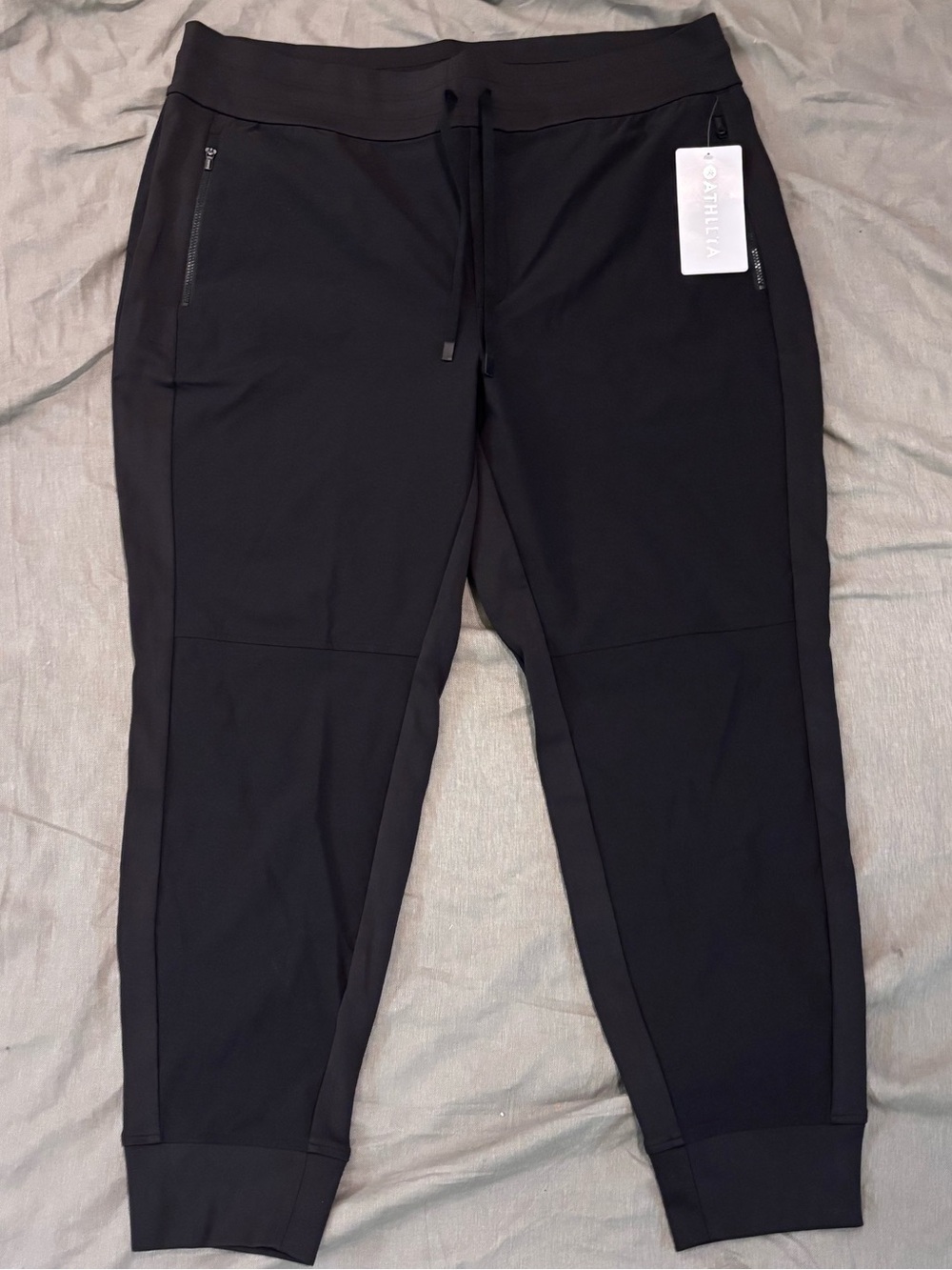 Athleta Black Drawstring Track Joggers
